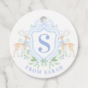 Etiquetas Para Lembrancinhas Monograma de Crest de Natal do Grande Milênio