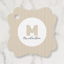 Monograma de Listras de Ouro Minimalista Moderno