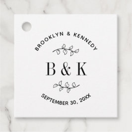 Etiquetas Para Lembrancinhas Monograma Divertido Nome do Casal de Noivos Floral