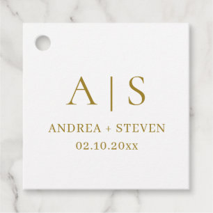 Etiquetas Para Lembrancinhas Monograma Gold Classy Casamento