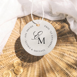 Etiquetas Para Lembrancinhas Monograma Minimalista Marfim Casamento Editorial