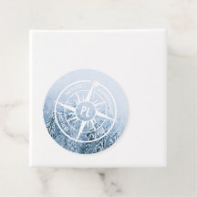 Monograma monograma de emblem em estrela de compas