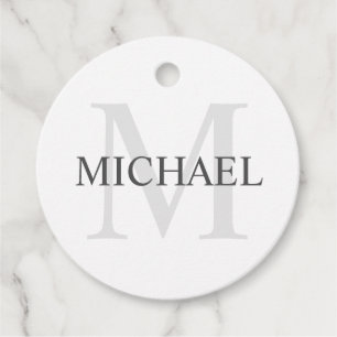 Etiquetas Para Lembrancinhas Monograma personalizado clássico e nome