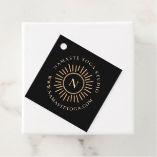Etiquetas Para Lembrancinhas Monograma Personalizado Moderno Dourado Simples