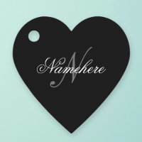 Monograma Personalizado Único de Nomes Preto e Bra