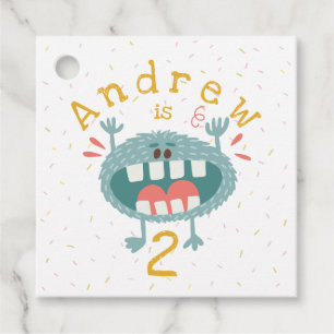 Etiquetas Para Lembrancinhas Monstro de Teal Cute Personalizável