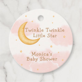 Etiquetas Para Lembrancinhas Moon Stars Twinkle Garota Bebê Chuva