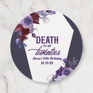 Etiquetas Para Lembrancinhas Morte À Minha Festa Floral aniversário de 30 anos