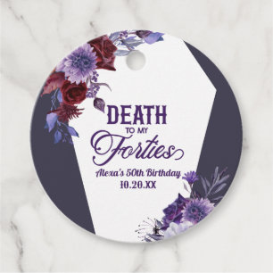 Etiquetas Para Lembrancinhas Morte à minha quarenta Festa de aniversário Floral