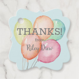 Etiquetas Para Lembrancinhas Muito Obrigado Balões de Aquarela Azul