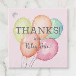 Etiquetas Para Lembrancinhas Muito Obrigado Balões De Aquarela Rosa