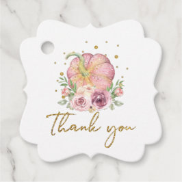 Etiquetas Para Lembrancinhas Muito obrigado Pumpkin Pink gold Obrigado