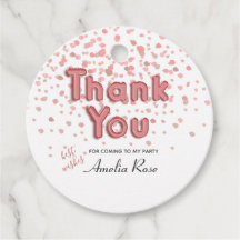 Muito Obrigado Texto Do Balão, Rosa, Confetti