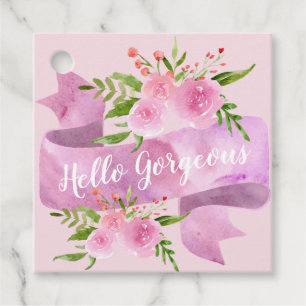 Etiquetas Para Lembrancinhas Mulher Bonito Chic Floral Rosa Alô Bonito