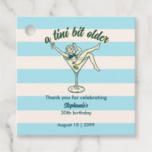 Etiquetas Para Lembrancinhas Mulher Tini Um Pouco Mais Velha Martini Retro Aniv