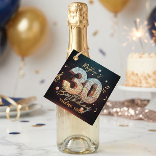 Etiquetas Para Lembrancinhas Música Glam Disco Ball 30º Aniversário Obrigado