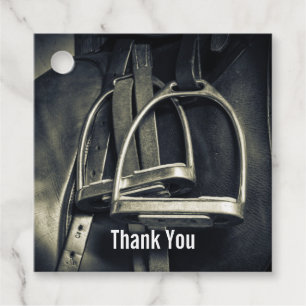 Etiquetas Para Lembrancinhas Na moda Silver Stirrups em Inglês Riding Saddle