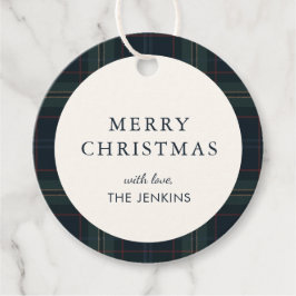 Etiquetas Para Lembrancinhas Natal azul e Xadrez verde do Marinho Elegante