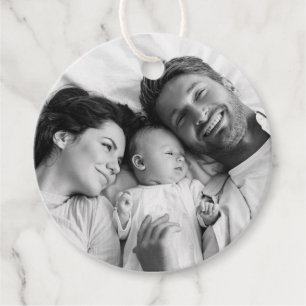 Etiquetas Para Lembrancinhas Natal da família   Foto Vermelha Na moda Laranja 