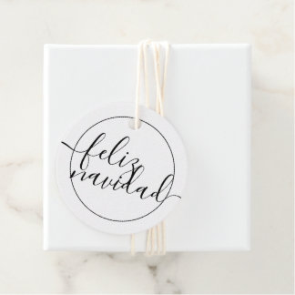 Etiquetas Para Lembrancinhas Natal da Tipografia Moderno Feliz Navidad