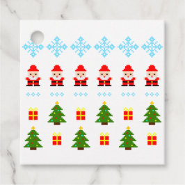 Etiquetas Para Lembrancinhas Natal em Pixel Art