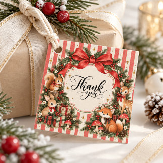 Etiquetas Para Lembrancinhas Natal Florestal Obrigado Inverno ONEderland