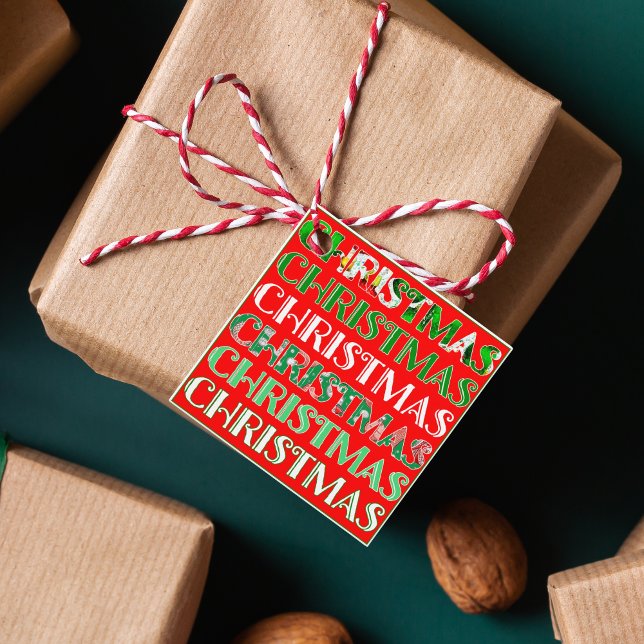 Etiquetas Para Lembrancinhas Natal Verde Vermelho Festivo (Criador carregado)