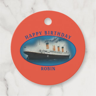 Etiquetas Para Lembrancinhas Navio Titanic Orange Birthday