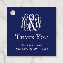 Navy Wht Vine Script Monograma B&G Obrigado DIY BG