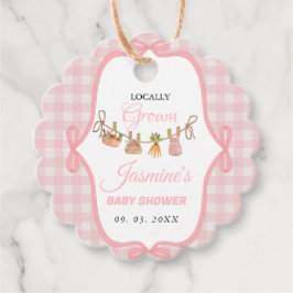 Etiquetas Para Lembrancinhas Neném rosa, chá bebê, crescido localmente