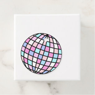 Etiquetas Para Lembrancinhas Neon Groovy Disco Ball
