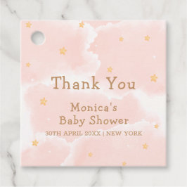 Etiquetas Para Lembrancinhas Nine Stars Chá de fraldas Rapariga Elegante Rosa