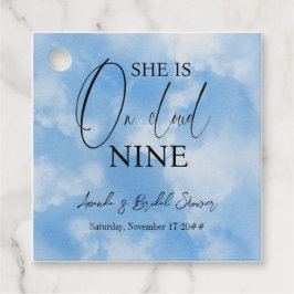 Etiquetas Para Lembrancinhas No Nono Aniversário de Noivado Calligraphy Azul