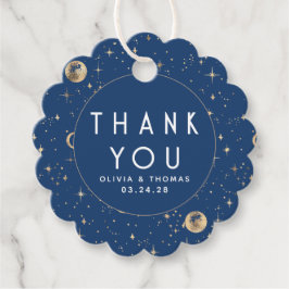 Etiquetas Para Lembrancinhas Noite Estrela Celestial Místico Azul Obrigado
