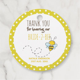Etiquetas Para Lembrancinhas Noiva 2 BEE Fofo Ponto de Amarelo Despedida de Sol
