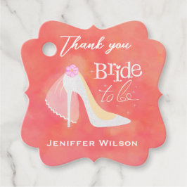 Etiquetas Para Lembrancinhas Noiva A Ser Rosa Chá de panela Elegante