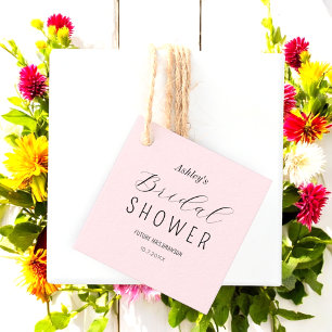 Etiquetas Para Lembrancinhas Noiva Chuva Rosa Minimalista 