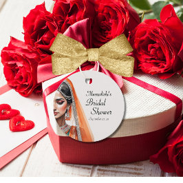 Etiquetas Para Lembrancinhas Noiva em Lehenga Choli Banho de Noiva Étnico India