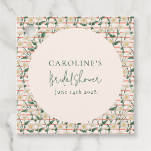 Etiquetas Para Lembrancinhas Noiva Floral Verde Daisies Retrô Personalizado Chu