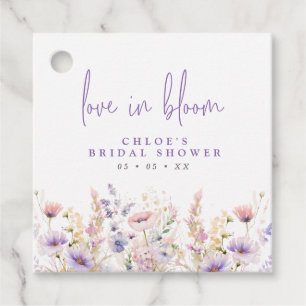 Etiquetas Para Lembrancinhas Noivas Amor em Flor Lilases Silvestres Chuveiro