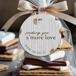 Etiquetas Para Lembrancinhas Noivas de Pontos Dourados S'mores