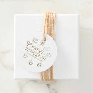 Etiquetas Para Lembrancinhas Nome da família personalizada branco e branco de