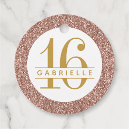 Etiquetas Para Lembrancinhas Nome da Lâmina Dourada do rosa cor-de-rosa 16