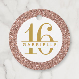 Etiquetas Para Lembrancinhas Nome da Lâmina Dourada do rosa cor-de-rosa 16