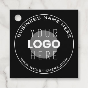Etiquetas Para Lembrancinhas Nome da sua empresa, Web site + imagem carregada