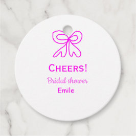 Etiquetas Para Lembrancinhas Nome de adição do chá de panela cor-de-rosa púrpur