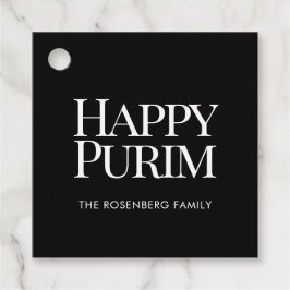 Etiquetas Para Lembrancinhas Nome de Família Clássico Feliz Purim