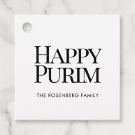 Etiquetas Para Lembrancinhas Nome de Família Clássico Feliz Purim