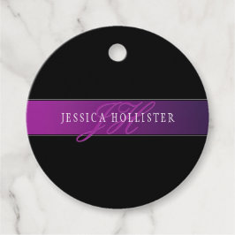 Etiquetas Para Lembrancinhas Nome Elegante e Monograma Inicial/s