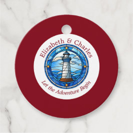 Etiquetas Para Lembrancinhas Nome Náutico do Farol de Aventura de Casamento